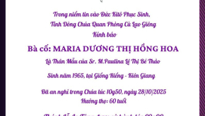 AI TÍN - THÂN MẪU SR. M. PAULINA LÊ THỊ BÉ THẢO
